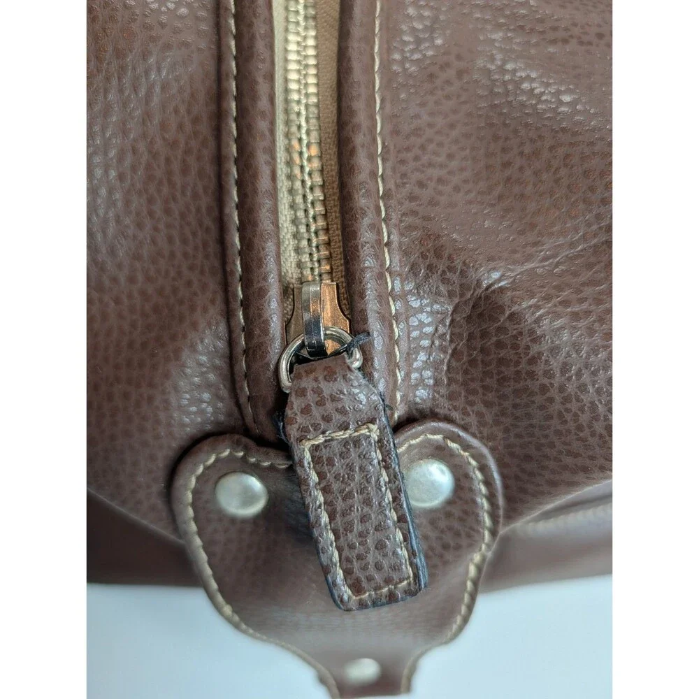 Barrington Captains Duffel Bag Brown Vegan Leather Silver Creek Country Club